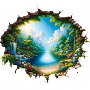 Clipart Paradiso / Serene 3D Paradise Clipart Bundle / 10 design di alta qualità / Arte tropicale / Stampabili / Uso commerciale