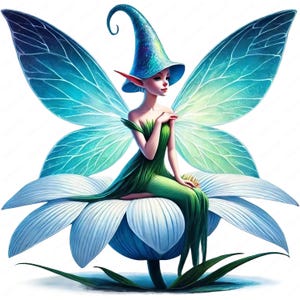Clipart fée lutin | Lot de cliparts enchanteur de lutin | 10 modèles de haute qualité | Art féerique magique | Imprimables | Utilisation commerciale