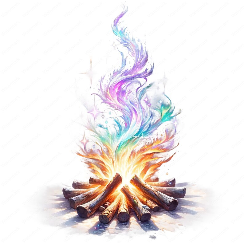Magic Campfire Clipart Bundle: Enchanting Outdoor Art (digital Download ...