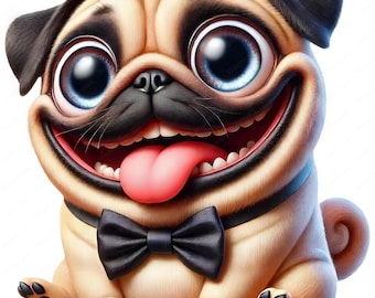 Adorable Pug Clipart Bundle | High-Quality Dog Art (Digital Download)