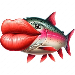 Funny Salmon Clipart | Hilarious Salmon Clipart Bundle | 10 High-Quality Designs | Fish Art | Printables | Commercial Use