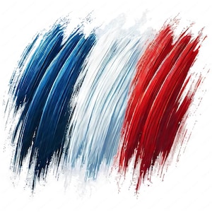 Franse vlag clipart | Levendige Franse vlag clipartbundel | 10 hoogwaardige ontwerpen | Parijse kunst | Afdrukbare items | Commercieel gebruik