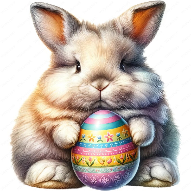 Cute Easter Bunny Clipart Bundle | Spring Designs (digital Download) - Etsy