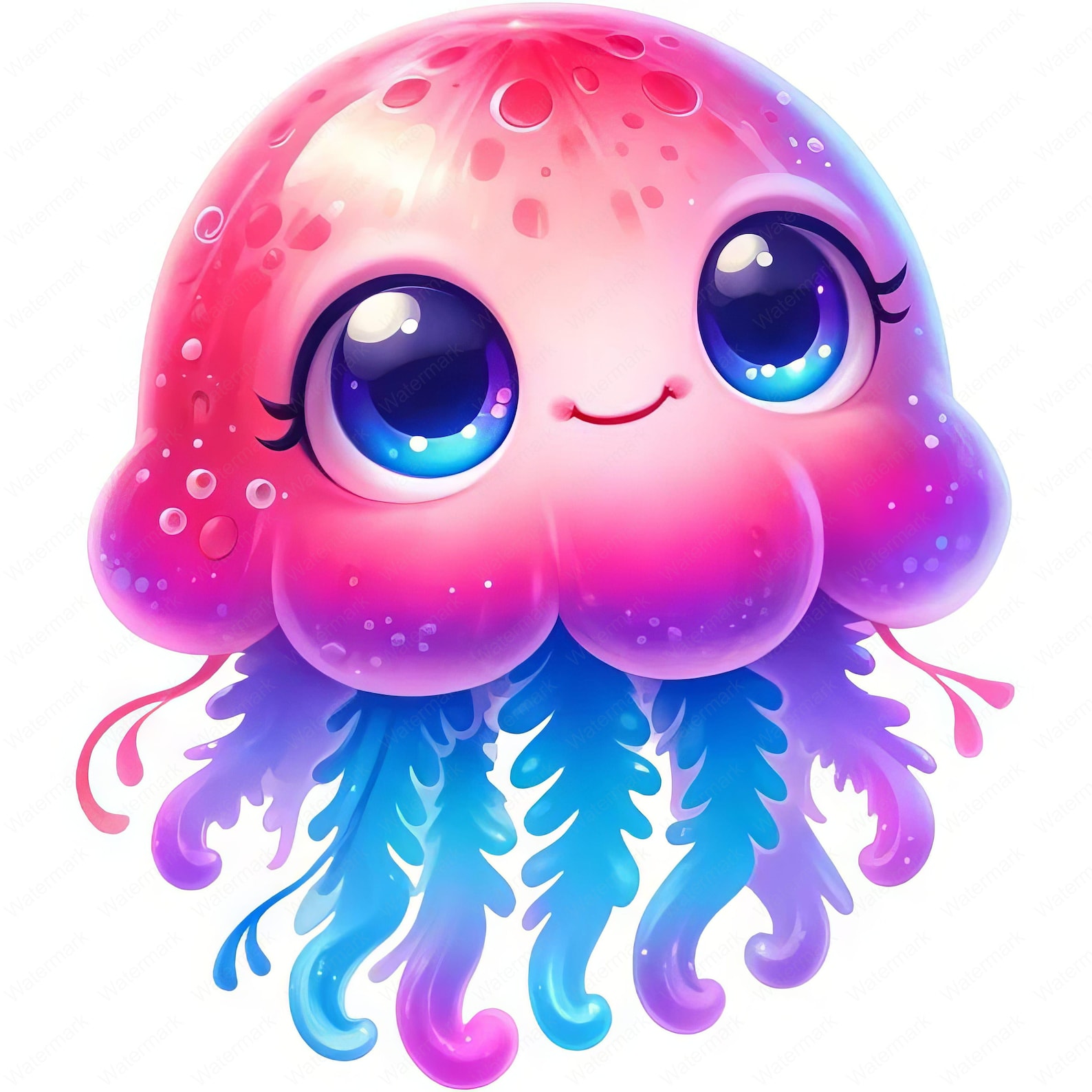 Cute Jellyfish Clipart Bundle | Children's Illustrations (digital ...