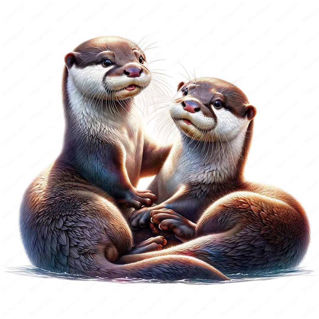 Otter Duo Clipart 10 High-quality Images Cute Otters Animal ...