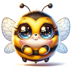 Cartoon Bee Clipart | Whimsical Bee Clipart Bundle | 10 High-Quality Designs | Animated Art | Printables | Commercial Use