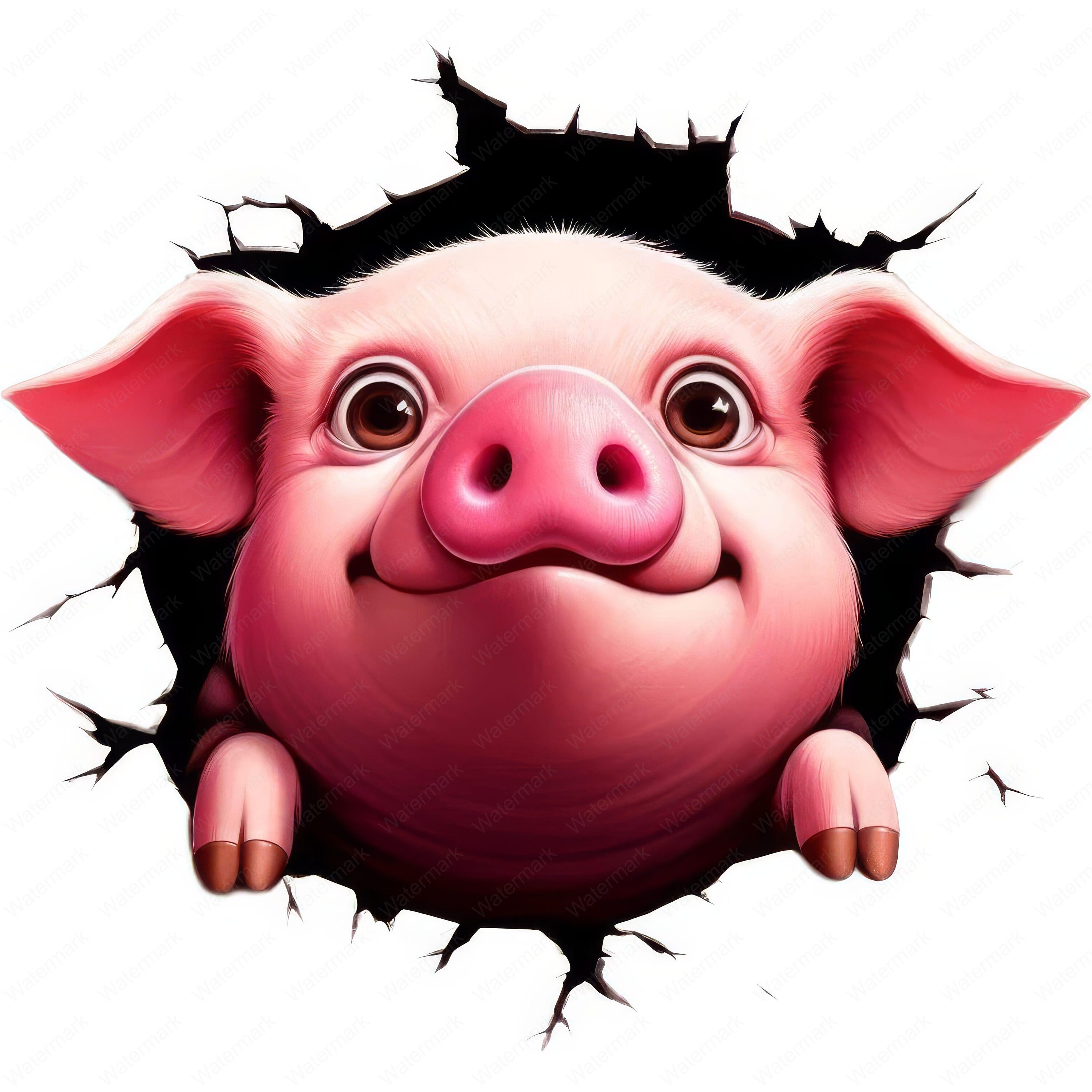 Pig Clipart | Funny Pig Clipart Bundle | 10 High-Quality Designs | Animal Art | Printables | Commercial Use