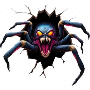 Angry Spider Clipart Bundle: Halloween Art, Commercial Use (Digital Download)