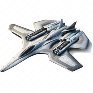Clipart avion de science-fiction | Bundle de cliparts d'avions de science-fiction futuristes | 10 modèles de haute qualité | Art de vaisseau spatial | Imprimables | Utilisation commerciale