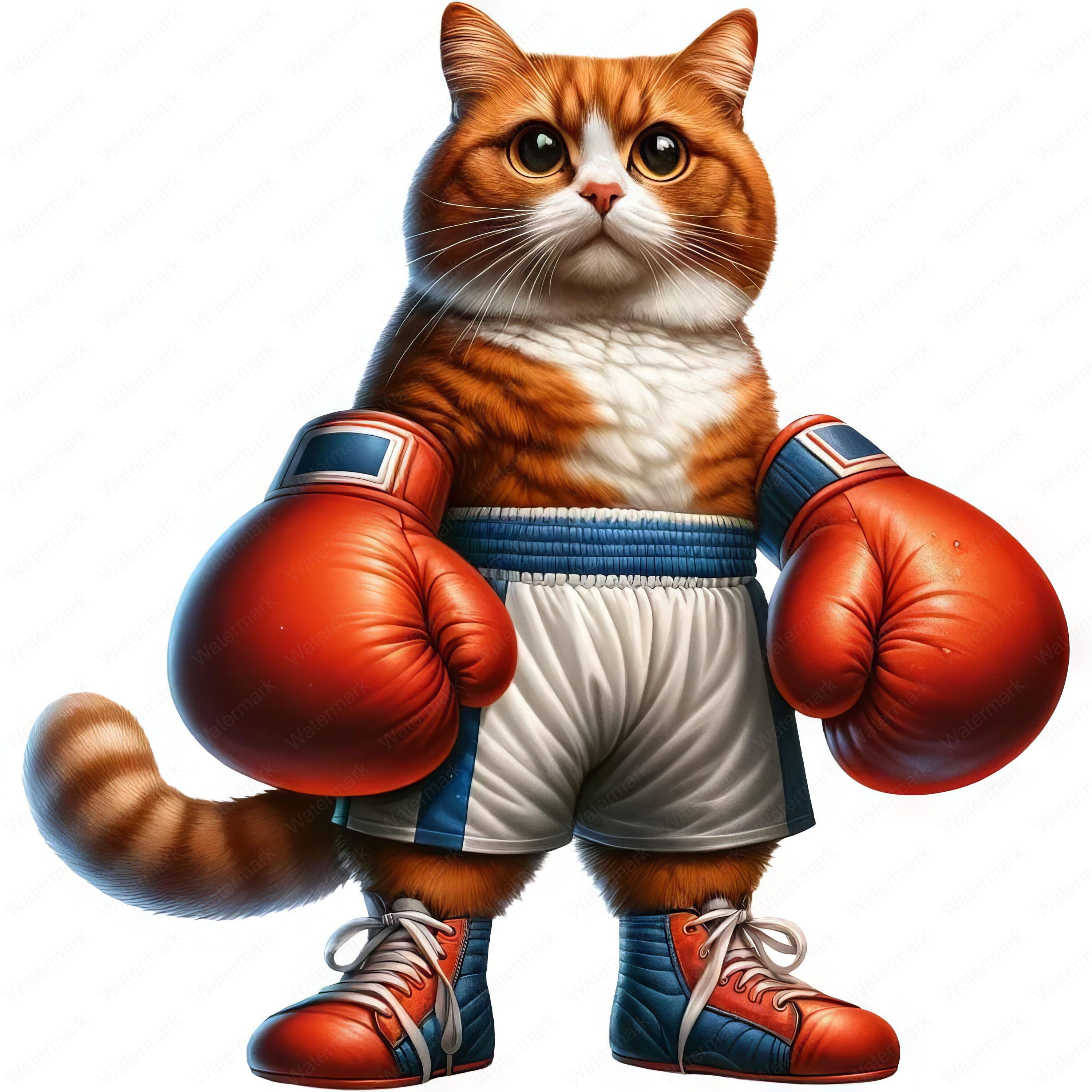 Boxing Cat Clipart Bundle | Fierce Sports Art (digital Download) - Etsy