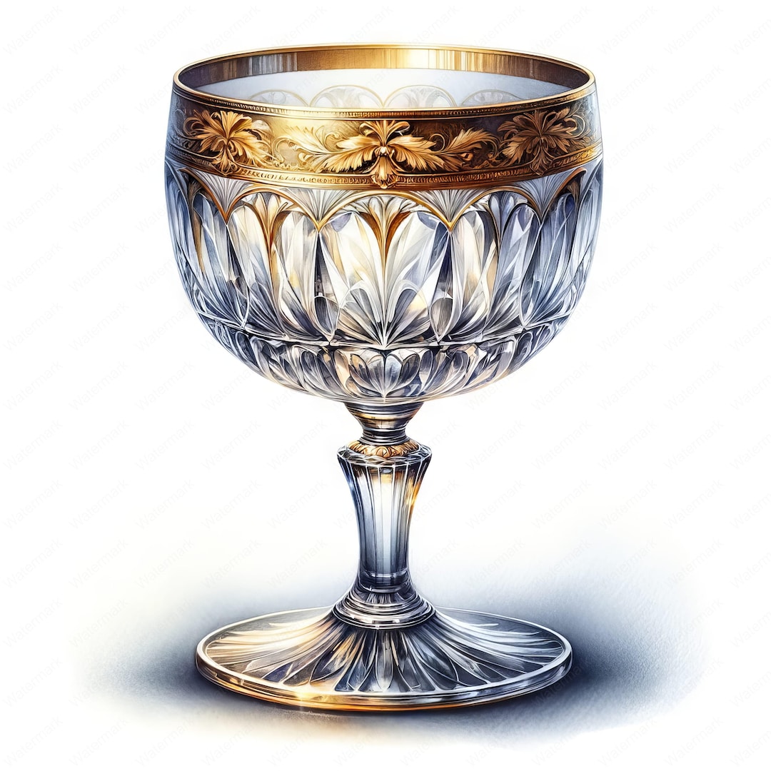 Vintage Wine Glass Clipart Elegant Vintage Wine Glass Clipart Bundle 10