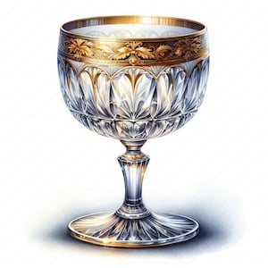 Vintage wijnglas-clipart | Vintage wijnglas clipartbundel | 10 hoogwaardige ontwerpen | Drankkunst | Afdrukbare items | Commercieel gebruik