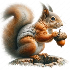 Mysterious Squirrel Clipart Enigmatic Squirrel Clipart Bundle 10