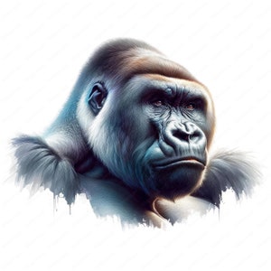 Silverback Gorilla Clipart | Mighty Silverback Gorilla Clipart Bundle | 10 High-quality Designs ...
