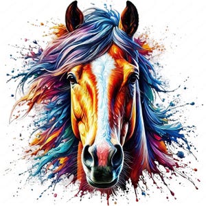 Clipart cheval dynamique | Lot de cliparts cheval majestueux | 10 modèles de haute qualité | Art équin | Imprimables | Utilisation commerciale