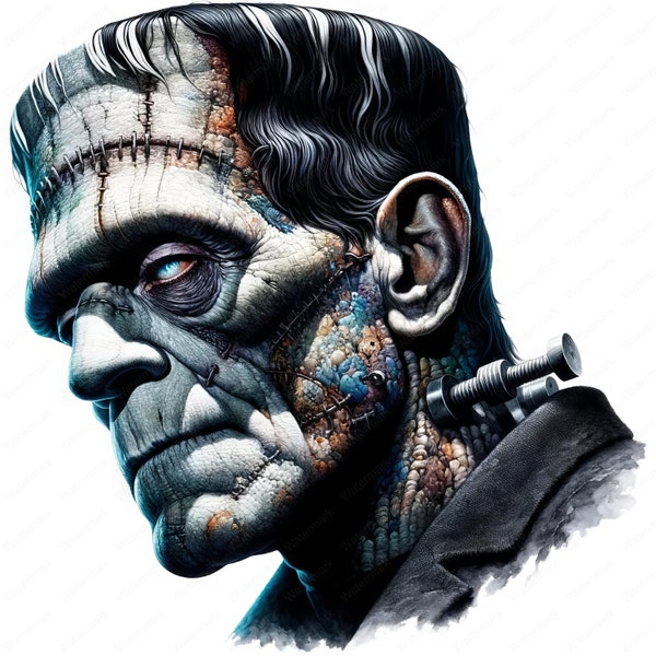 Frankenstein Clipart | 10 High-Quality Images | Wall Art | Paper Craft | Apparel | Halloween Decor | Commercial Use