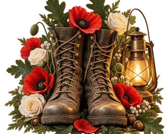 American Memorial Clipart Bundle, 15 Patriotic Remembrance PNG and JPG Designs