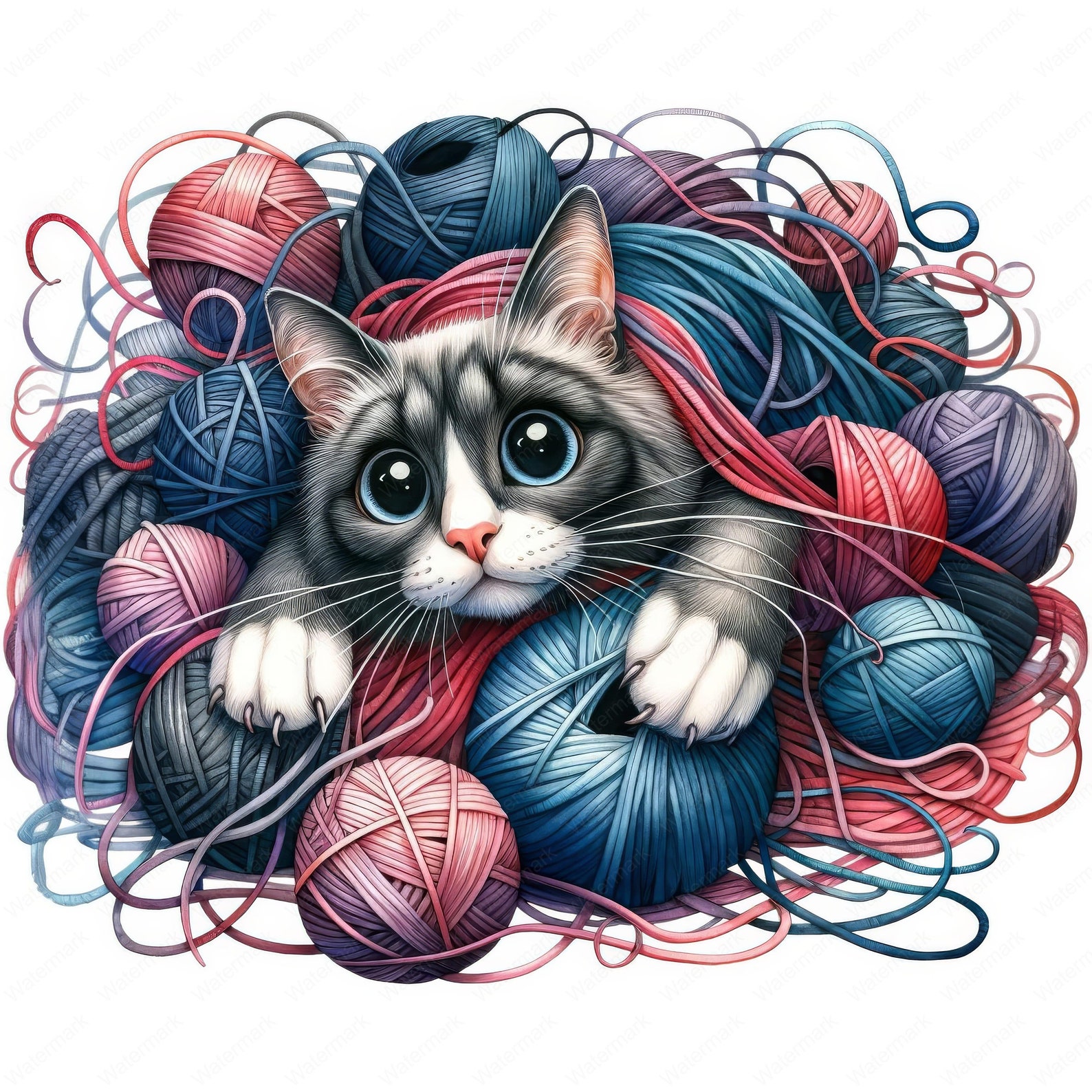 Playful Cat Clipart Charming Playful Cat Clipart Bundle 10 High-quality ...