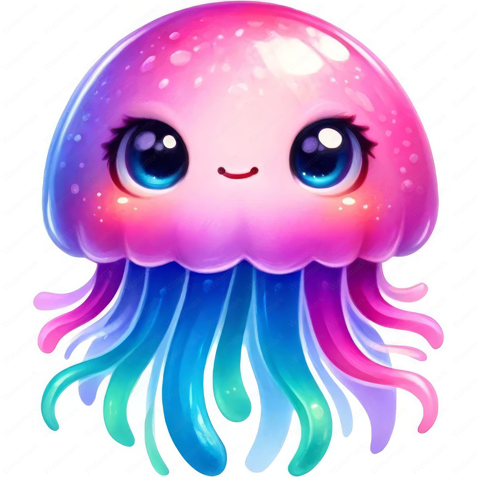 Cute Jellyfish Clipart Bundle | Children's Illustrations (digital ...