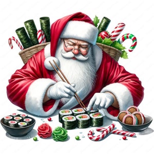 Weihnachtsmann Clipart | Clipart Paket 10 | 10 hochwertige Designs | Wandkunst | Papiermodelle | Bekleidung | Digitale Drucke | Kommerzielle Nutzung