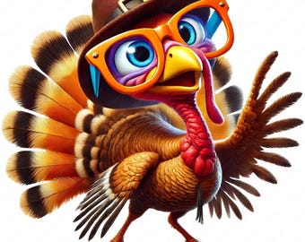 Cartoon Turkije Clipart | Leuke cartoon kalkoen clipartbundel | 10 hoogwaardige ontwerpen | Thanksgiving-kunst | Afdrukbare items | Commercieel gebruik