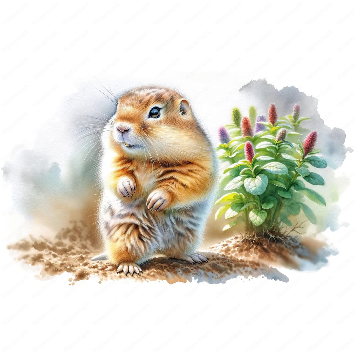 Cute Gopher Clipart Bundle | Wildlife Art Printables (commercial Use ...