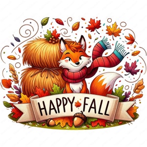 Fall Harvest Clipart Bundle: Autumn Art Printables (Commercial Use) (Digital Download) image 6