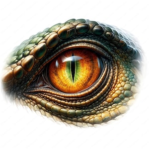 T-Rex Eye Clipart Intense T-Rex Eye Clipart Bundle 10 High-Quality Designs Dinosaur Art Printables Commercial Use image 3