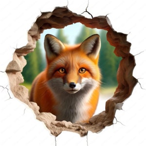 Clipart renard | Lot de cliparts réalistes de renard 3D | 10 modèles de haute qualité | Art de la forêt | Imprimables | Utilisation commerciale