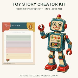 Toy Story Classroom Creator Kit, Editable PowerPoint, Writing Prompts (Digital Download)