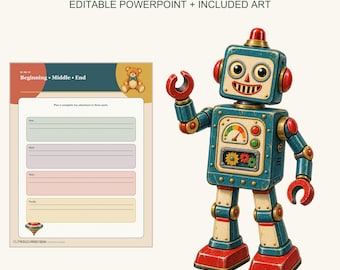 Toy Story Classroom Creator Kit, Editable PowerPoint, Writing Prompts (Digital Download)
