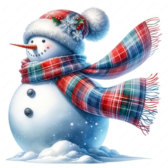SnowMan Snow WouldTシャツ (肖像Ver.) Christmas Snowman Clipart | Festive Christmas Snowman
