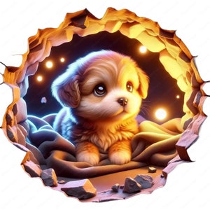 Clipart chiot mignon | Adorable lot de cliparts 3D chiot mignon | 10 modèles de haute qualité | Art animalier | Imprimables | Utilisation commerciale