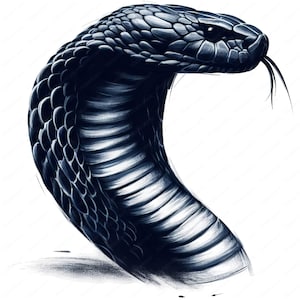 King Cobra-afbeeldingen | Majestueuze koningscobra-clipartbundel | 10 hoogwaardige ontwerpen | Reptielenkunst | Afdrukbare items | Commercieel gebruik