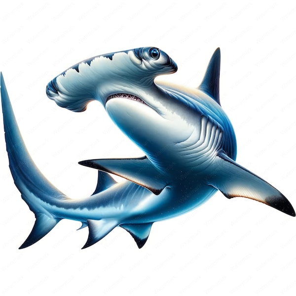 Hammerhead Shark Clipart | Majestic Hammerhead Shark Clipart Bundle | 10 High-Quality Designs | Ocean Life Art | Printables | Commercial Use