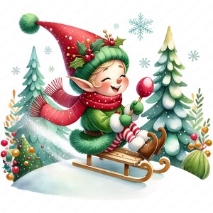 Christmas Elf Clipart | Enchanting Christmas Elf Clipart Bundle 04 | 10 ...