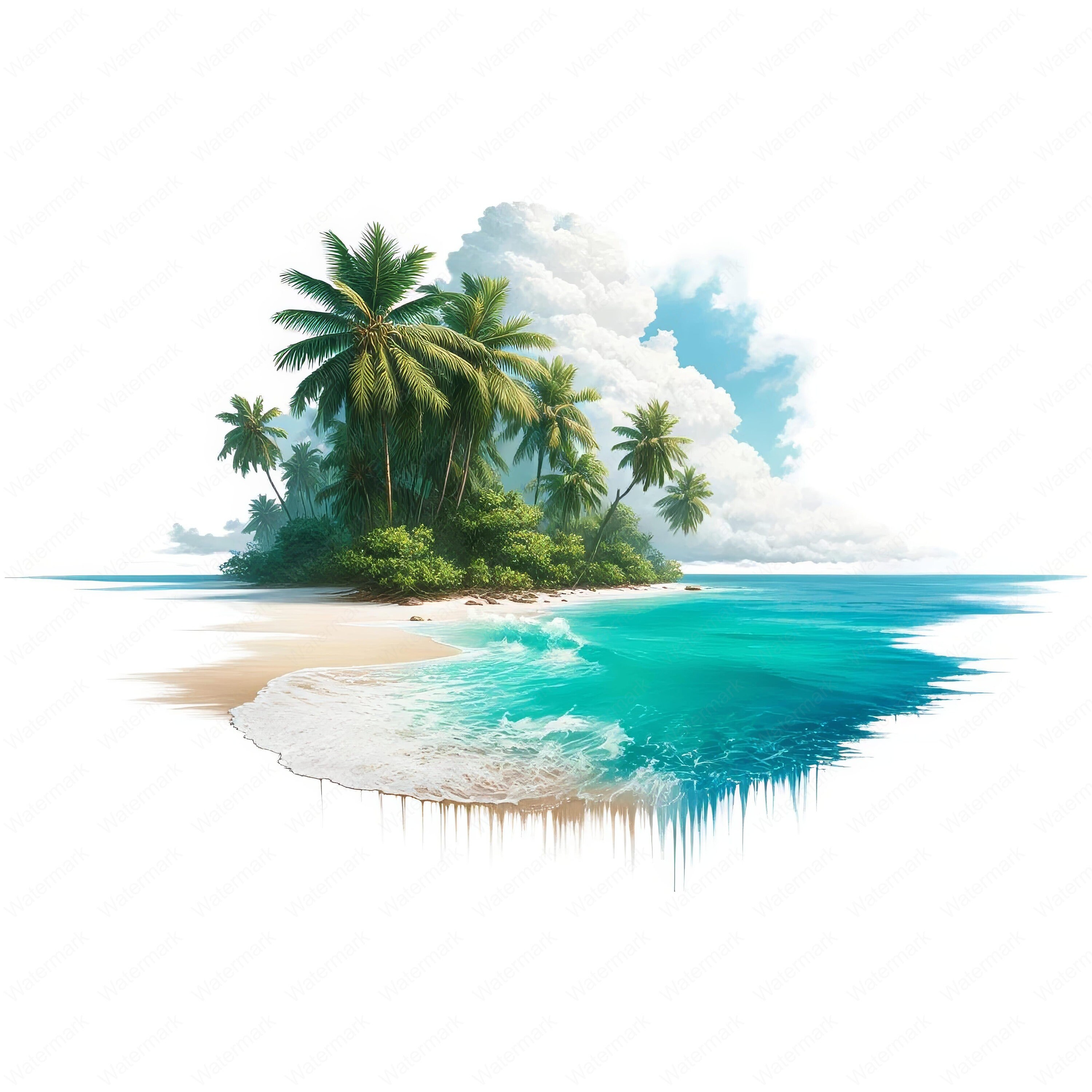 Vivid Summer Beach Clipart Bundle | Tropical Art (digital Download) - Etsy