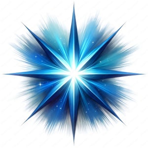 Pacchetto di clipart di stelle radianti / stampe di arte cosmica (download digitale)