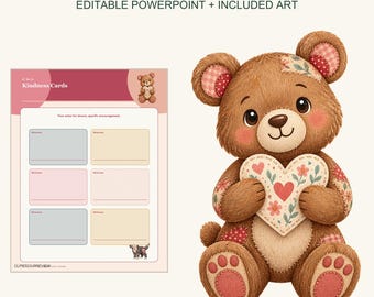 Editable Valentine Kindness Card Creator, Classroom Exchange Notes (Digital Download)