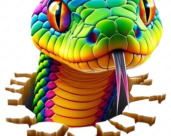 3D Snake Clipart | Realistic Reptile Art Designs (Digital Download)