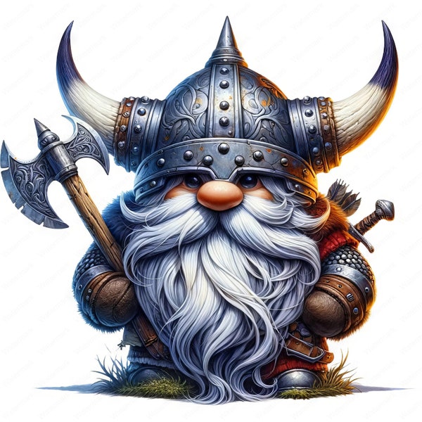 Viking Gnome Clipart | Norse Gnome Clipart Bundle | 10 High-Quality Designs | Mythological Art | Printables | Commercial Use