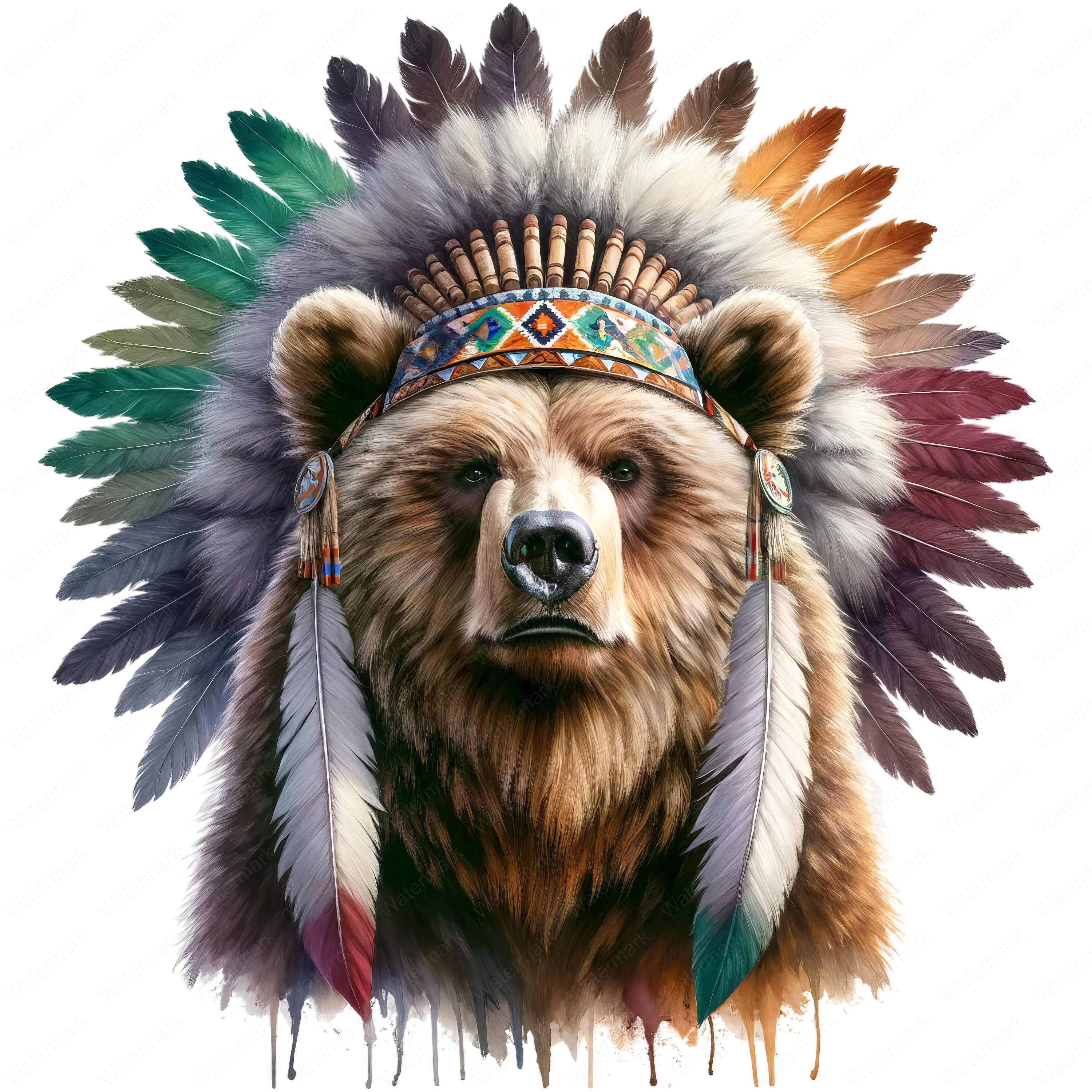 部族のクマのクリップアート | 雄大な部族のクマのクリップアート バンドル | 10 種類の高品質デザイン | ネイティブ アメリカン アート |  印刷可能 | 商用利用 - Etsy 日本, image size:3000x3000