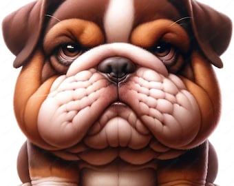 Grumpy Bulldog Clipart Bundle | Funny Puppy Designs (Digital Download)