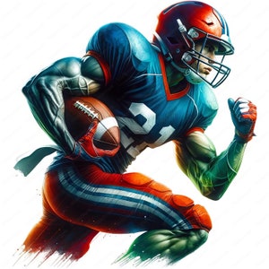 Fußball Spieler Clipart | Dynamischer Fußball Spieler Clipart Bundle | 10 hochwertige Designs | Sportkunst | Drucksachen | Kommerzielle Nutzung