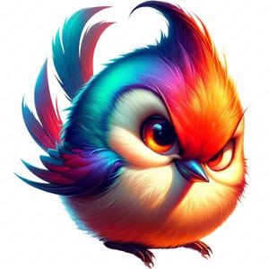 Imágenes prediseñadas de pájaros divertidos / Paquete de imágenes prediseñadas de pájaros divertidos y extravagantes / 10 diseños de alta calidad / Arte animal / Imprimibles / Uso comercial