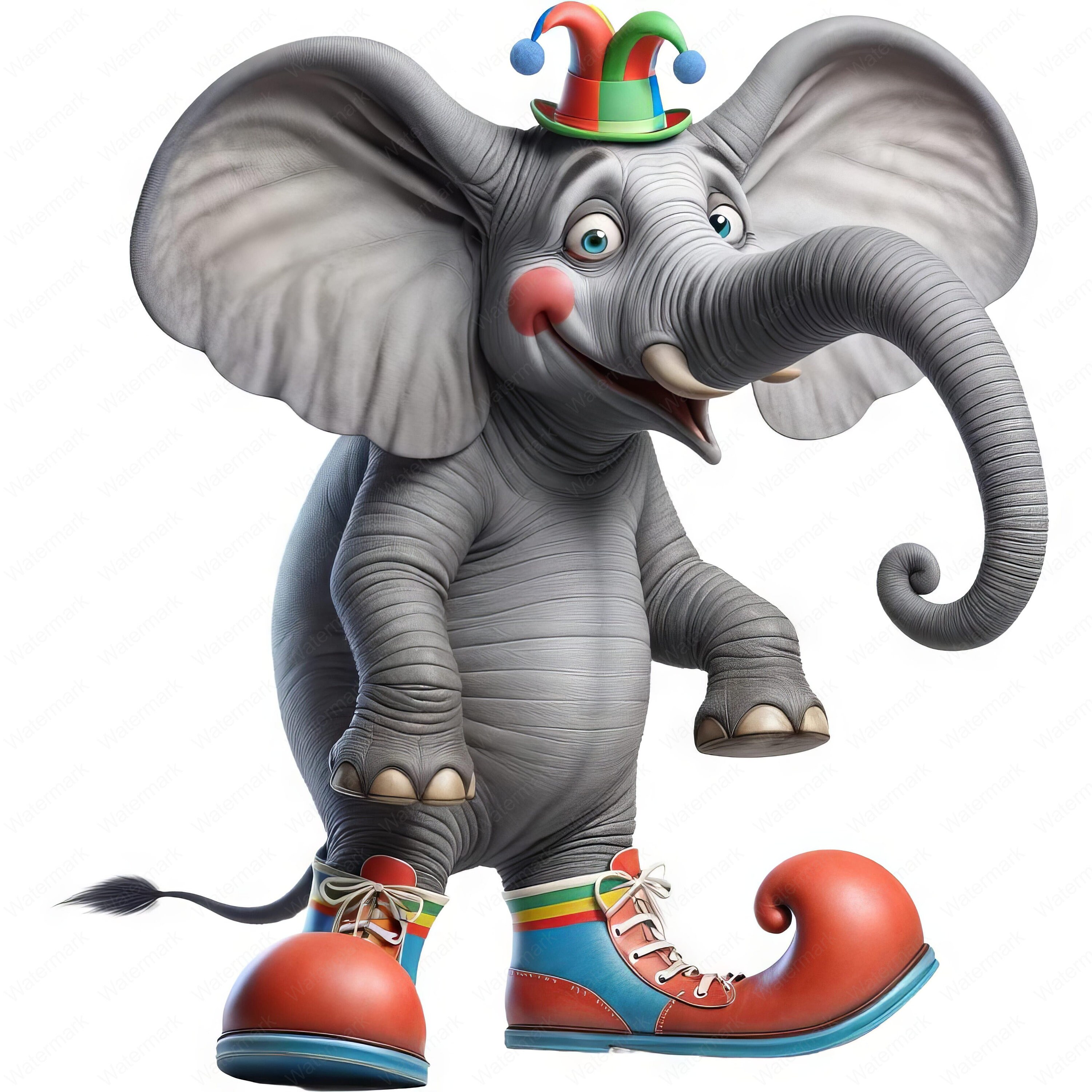 Clipartbundel grappige olifant: grappige dierenkunst (digitale download) -  Etsy België, image size:3000x3000