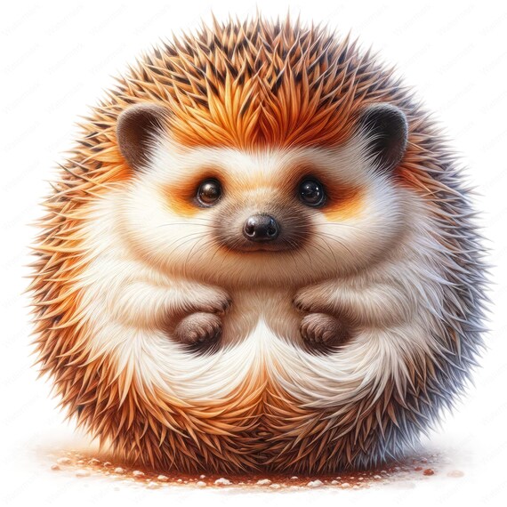 Cute Hedgehog Clipart Bundle | Woodland Art Printables (Digital Download)