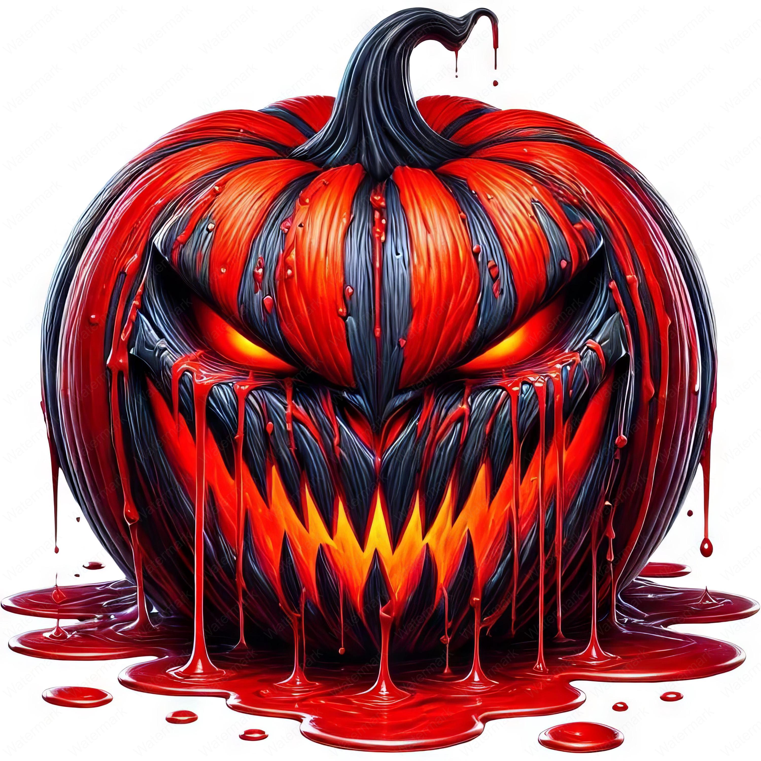 Spooky Halloween Pumpkin Clipart Bundle | Commercial Use (digital ...