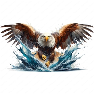 Eagle Clipart | Majestic Eagle Clipart Bundle | 10 High-Quality Designs | Bird of Prey Art | Printables | Commercial Use