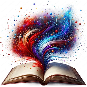 Open boek-clipart | Gedetailleerde open boek clipartbundel | 10 hoogwaardige ontwerpen | Literatuurkunst | Afdrukbare items | Commercieel gebruik